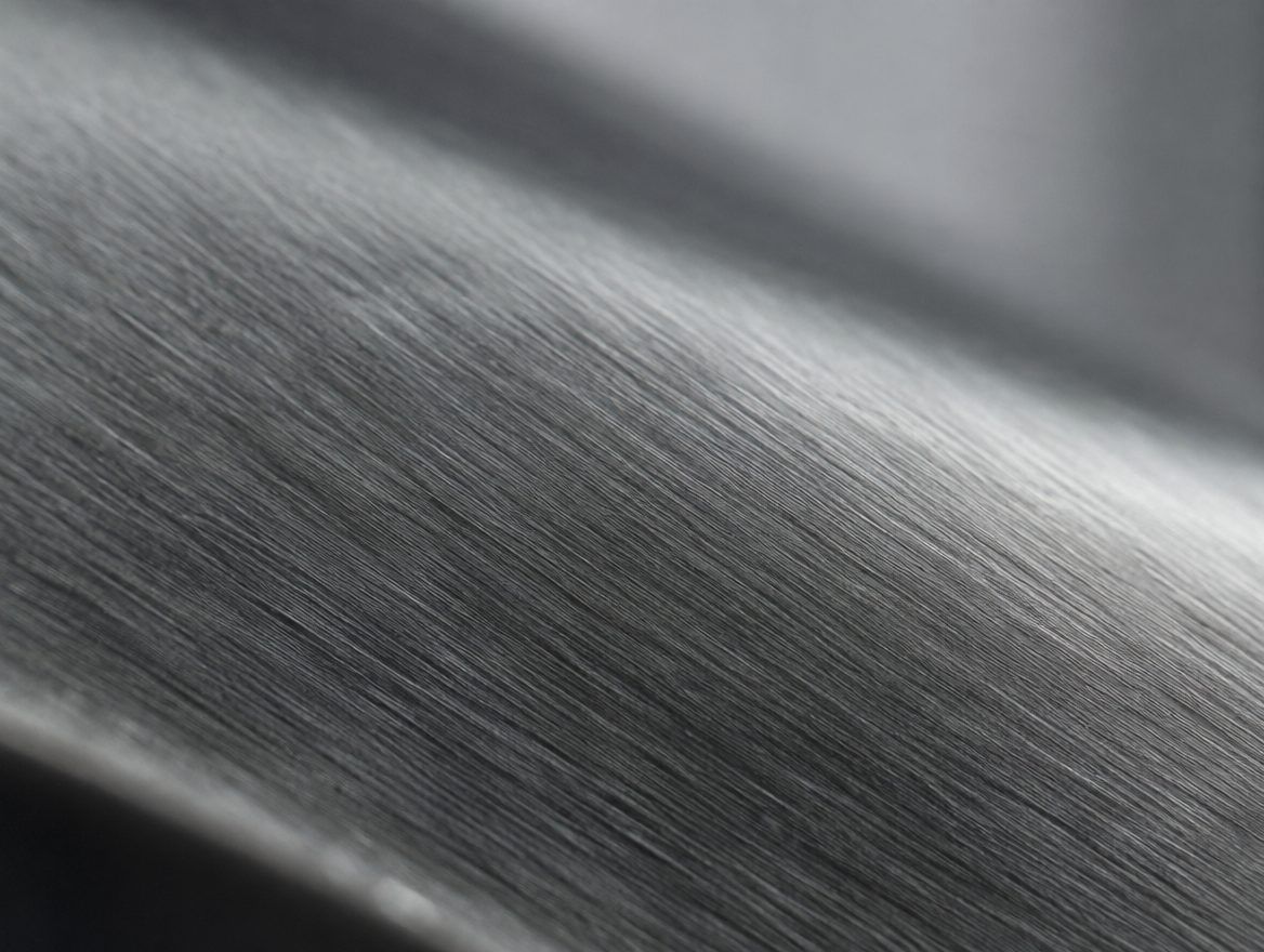 Illustrative close-up of a brushed titanium surface
